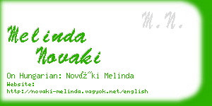 melinda novaki business card